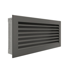 Вентиляционная решетка для камина SAVEN Hide 17x37 графитовая. Фото 2