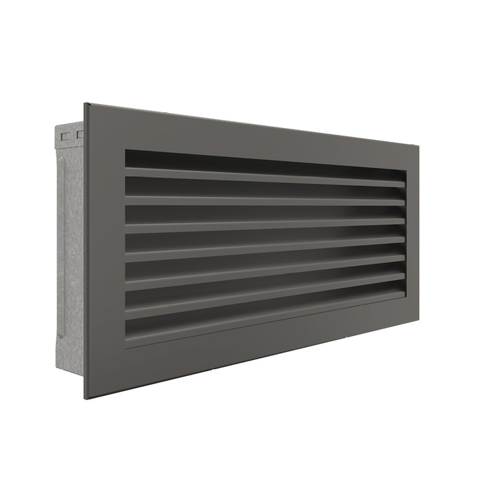 Вентиляційна решітка для каміна SAVEN Hide 17x37 графітова. Фото 2