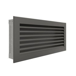 Вентиляційна решітка для каміна SAVEN Hide 17x37 графітова. Фото 2