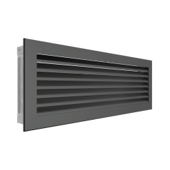 Вентиляционная решетка для камина SAVEN Hide 17x49 графитовая. Фото 2