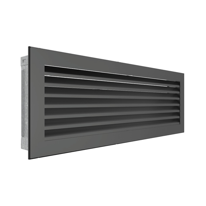 Вентиляційна решітка для каміна SAVEN Hide 17x49 графітова. Фото 2