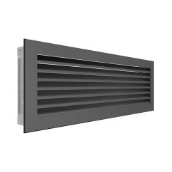 Вентиляційна решітка для каміна SAVEN Hide 17x49 графітова. Фото 2