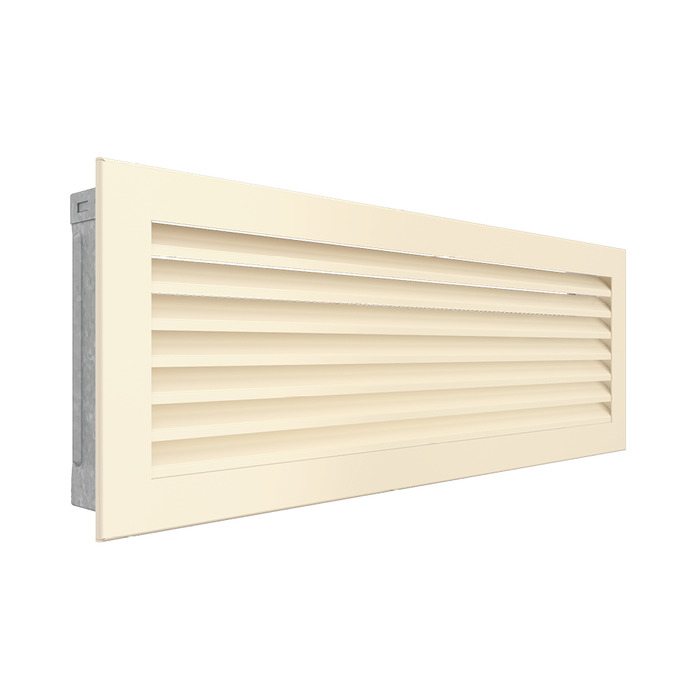 Вентиляційна решітка для каміна SAVEN Hide 17x49 кремова. Фото 2