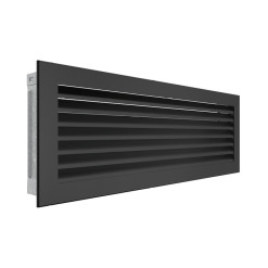 Вентиляционная решетка для камина SAVEN Hide 17x49 черная. Фото 2