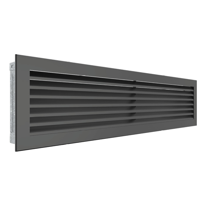 Вентиляційна решітка для каміна SAVEN Hide 17x70 графітова. Фото 2