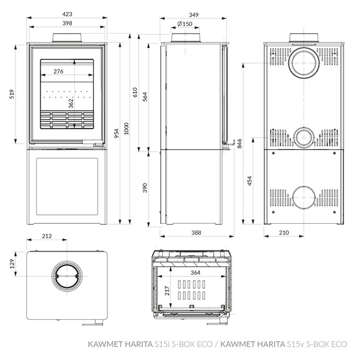 Піч камін KAWMET HARITA S15i S-Box ECO. Фото 10