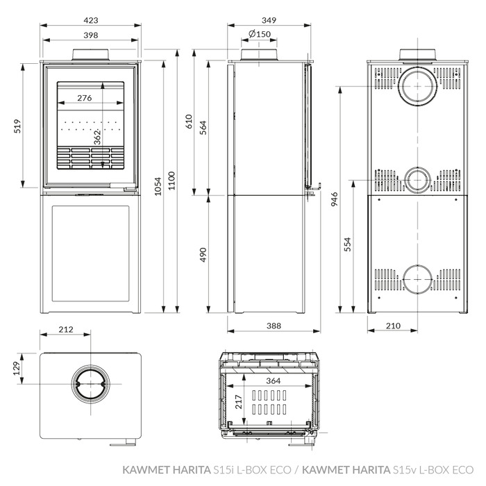 Піч камін KAWMET HARITA S15v L-Box ECO. Фото 10