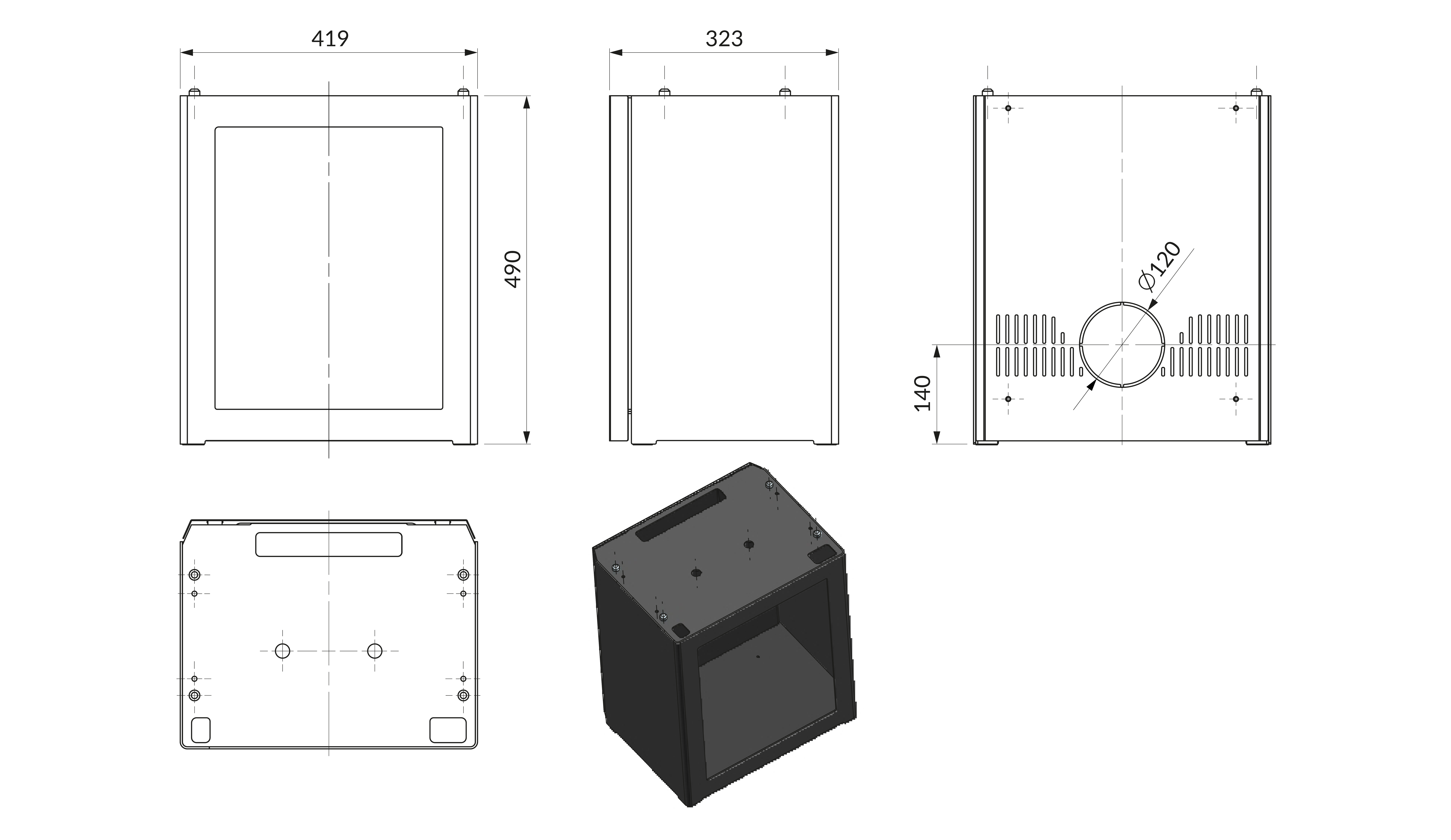 Підставка для печей KAWMET L-Box S15-S16. Креслення