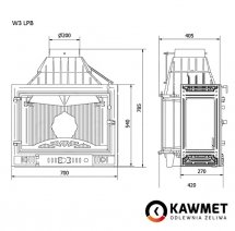 Каминная топка KAWMET W3 PLB (16.7 kW). Фото 8