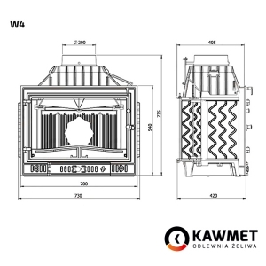 Каминная топка KAWMET W4 (14.5 kW). Фото 8