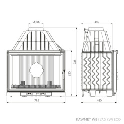 Каминная топка KAWMET W8 (17.5 kW) EСO. Фото 10