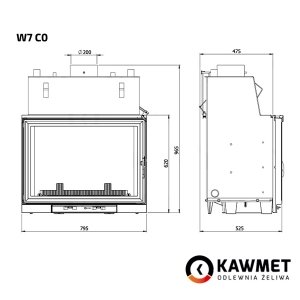 Камінна топка KAWMET W7 CO (25.3 kW). Фото 10