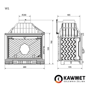 Каминная топка KAWMET W1 Feniks  (18 kW). Фото 11