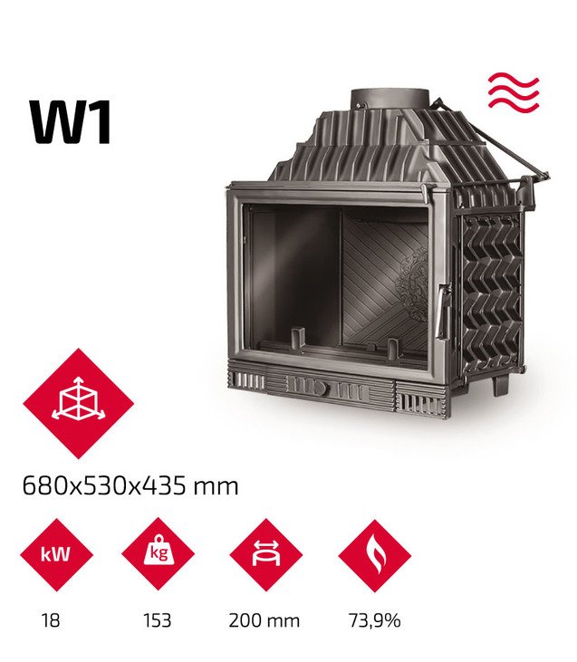 Каминная топка KAWMET W1 Feniks  (18 kW). Фото 10