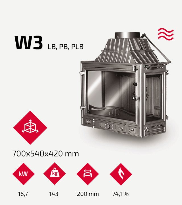 Каминная топка KAWMET W3 LB (16.7 kW). Фото 9