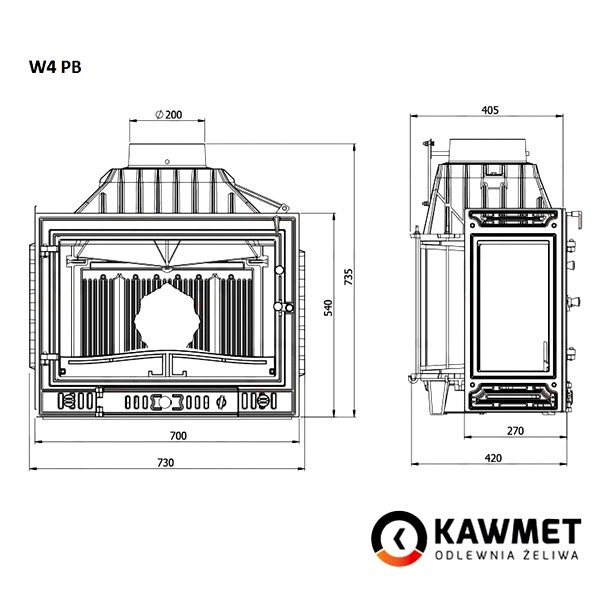 Каминная топка KAWMET W4 LB (14.5 kW). Фото 8