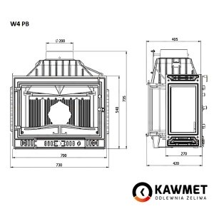 Камінна топка KAWMET W4 LB (14.5 kW). Фото 8