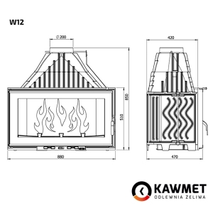 Каминная топка KAWMET W12 (19.4 kW). Фото 9