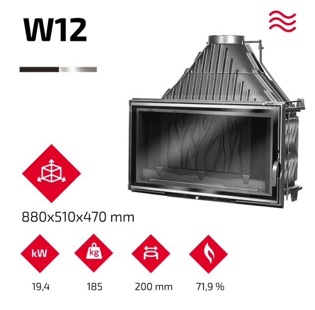 Каминная топка KAWMET W12 (19.4 kW). Фото 10