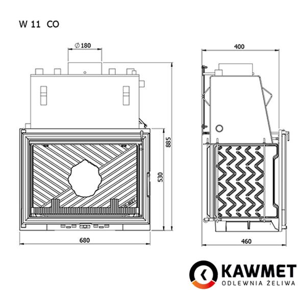 Камінна топка KAWMET W11 CO (18 kW). Фото 9