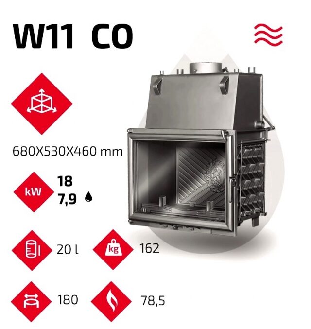 Каминная топка KAWMET W11 CO (18 kW). Фото 10