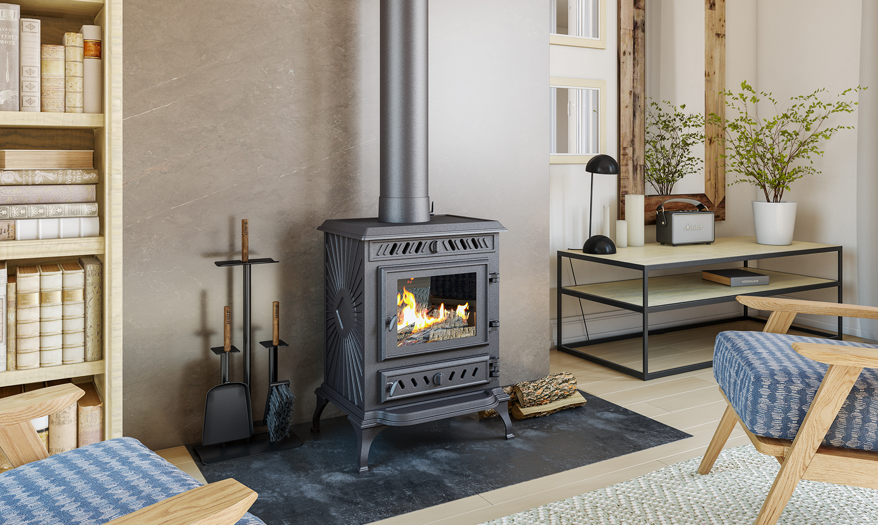 Чугунная печь KAWMET P3 (7.4 kW) ECO