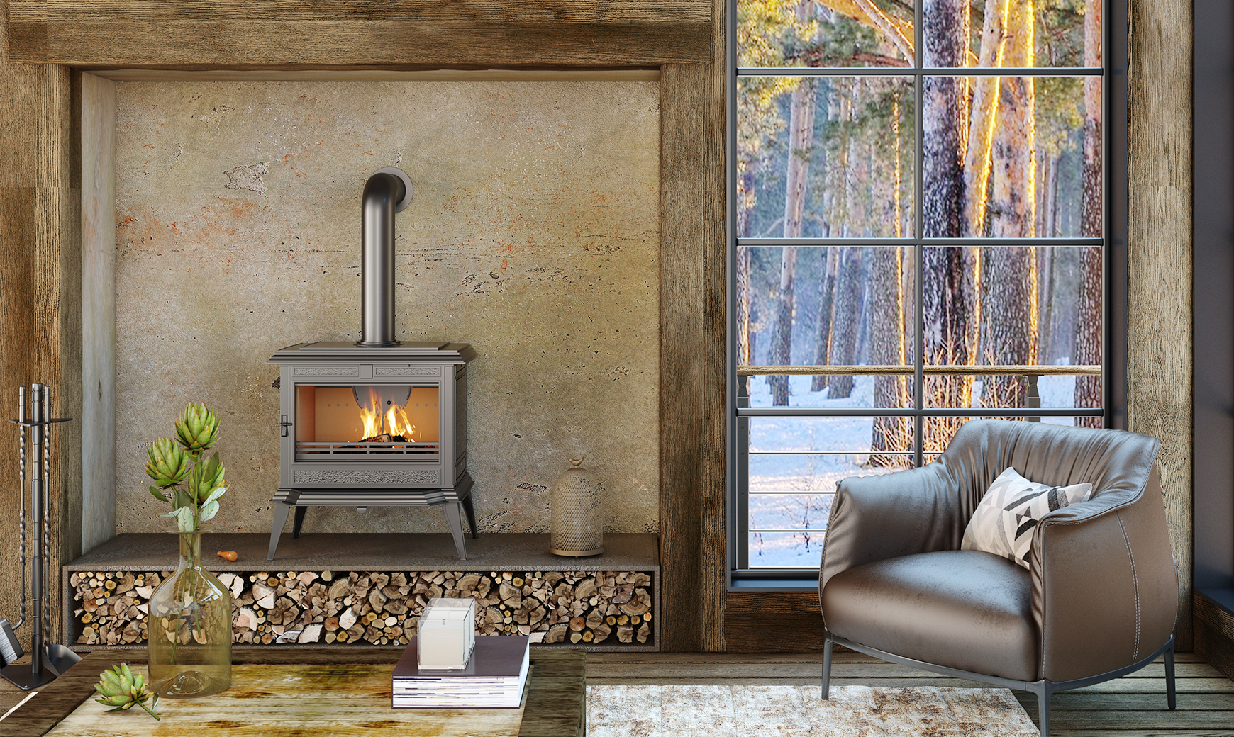 Чугунная печь KAWMET Premium PROMETEUS S11 ECO